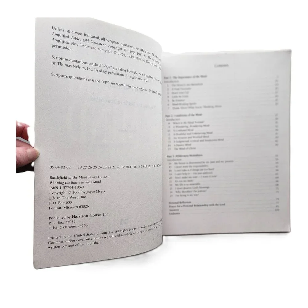 Battlefield of the Mind Winning the Battle in Your Mind & Study Guide -Meyer NEW